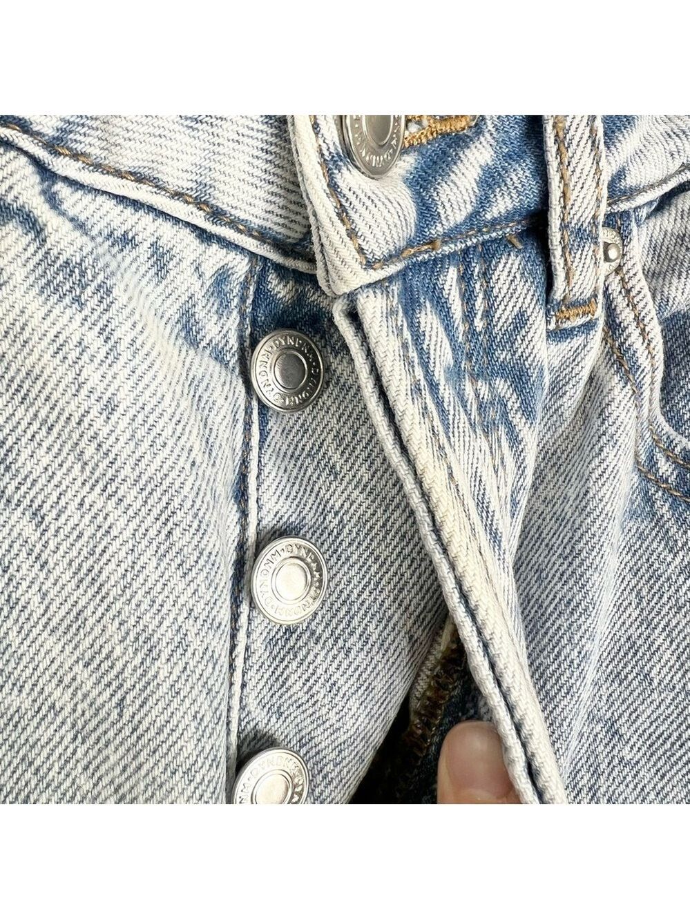 Dynamite Gisle acid wash organic cotton blend high rise straight leg jeans 27 - Picture 7 of 12
